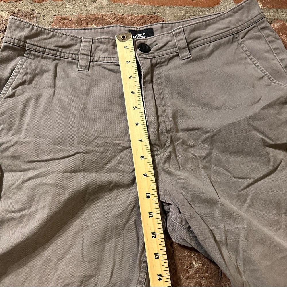 O'Neill Men's Tan Standard Fit Size 32 Flat Front Shorts Pockets - Picture 6 of 16